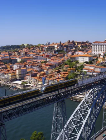 vue aérienne du pont de porto, portugal